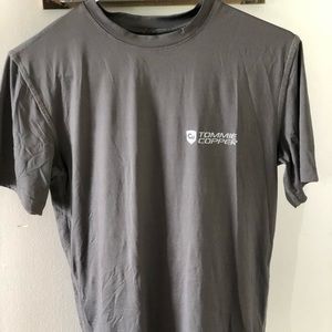 A gray tommie copper exercise shirt
